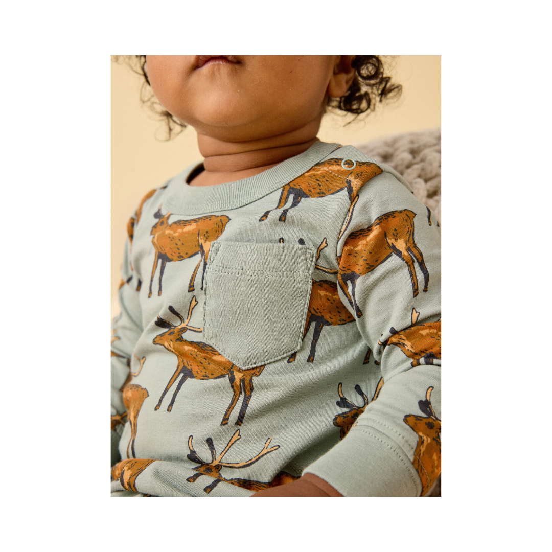 Painted Deer LS Romper