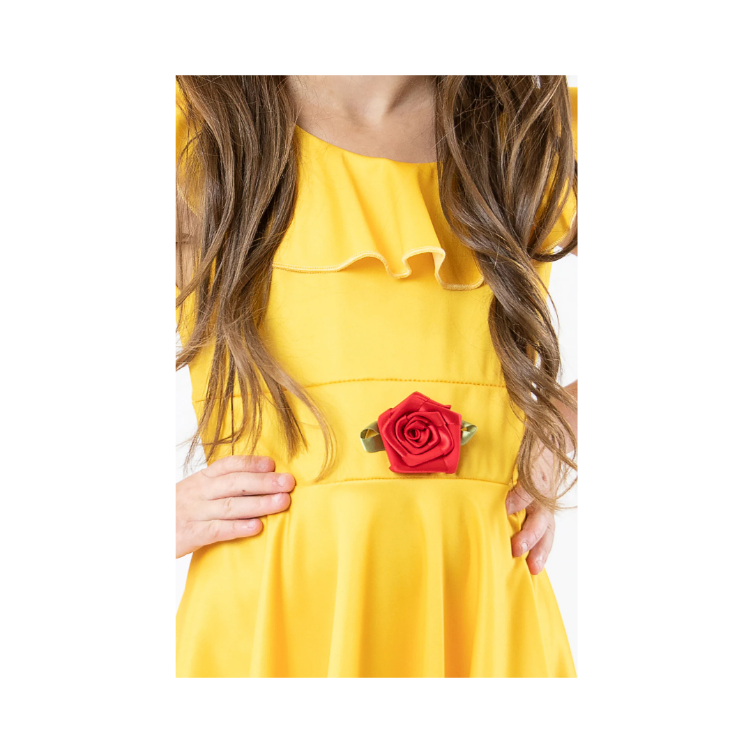 Yellow Beauty Twirl Dress