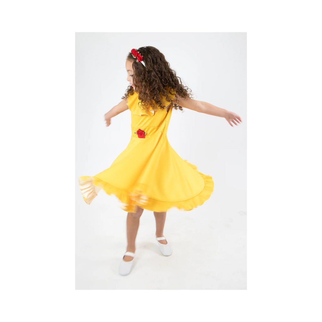 Yellow Beauty Twirl Dress
