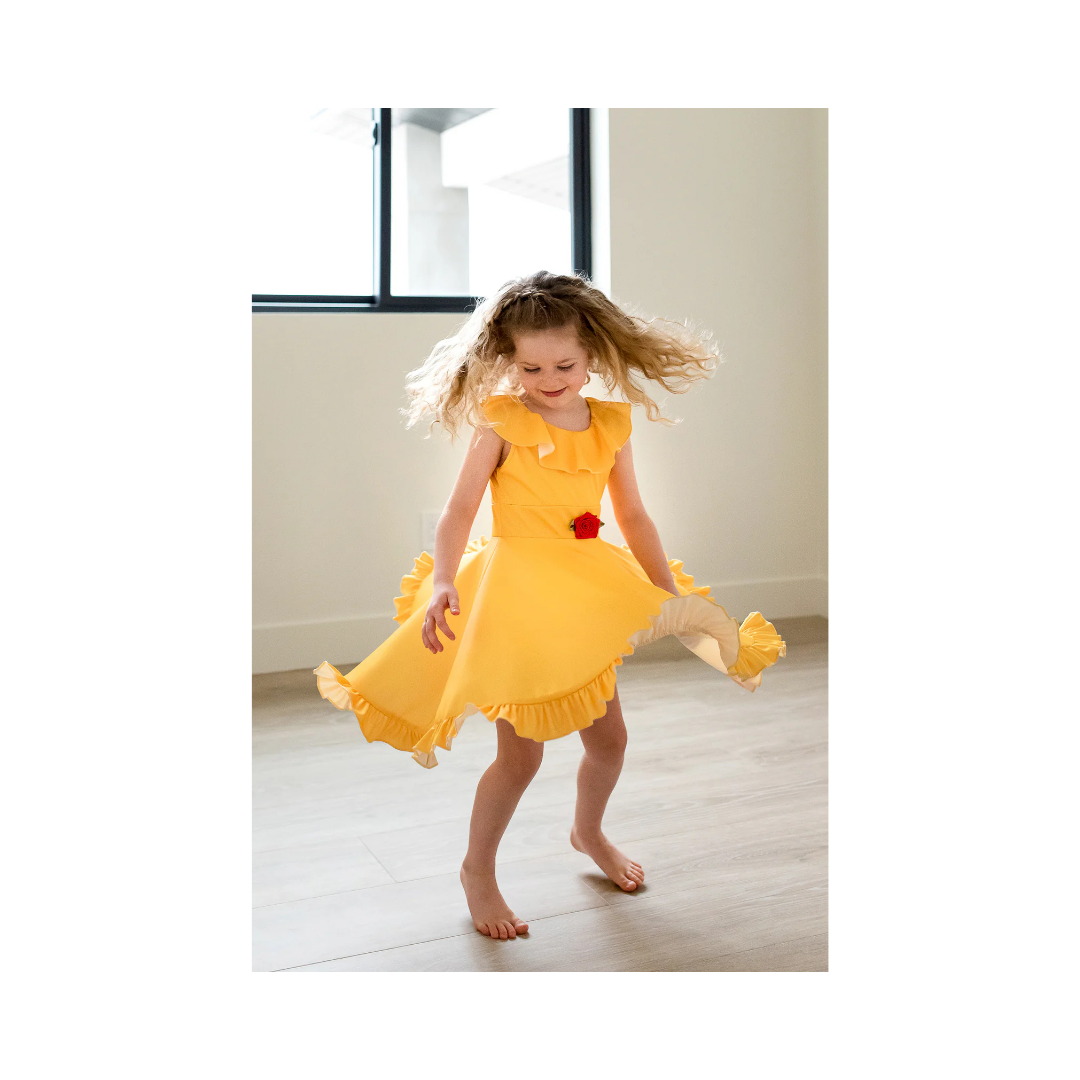 Yellow Beauty Twirl Dress