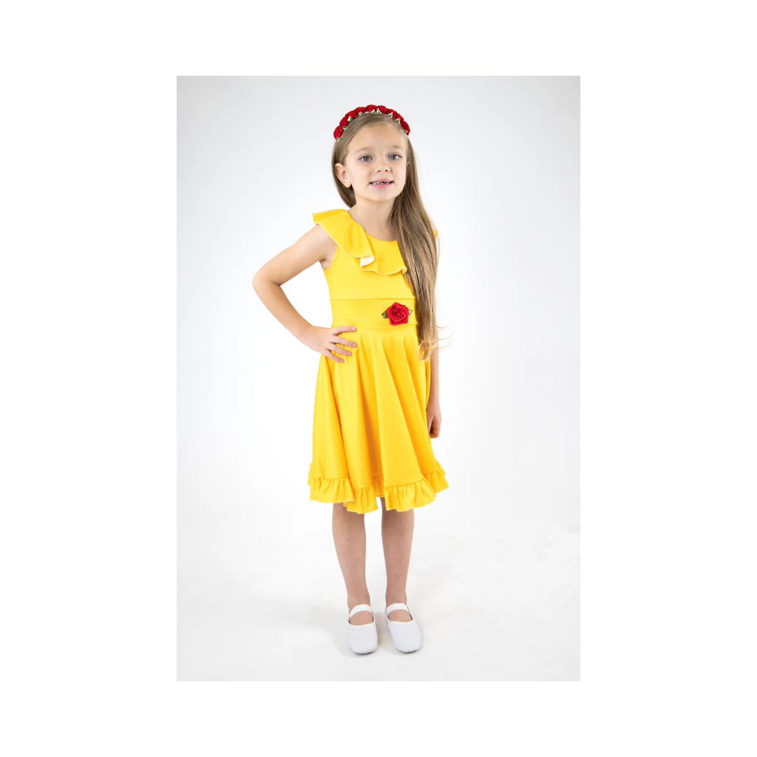 Yellow Beauty Twirl Dress