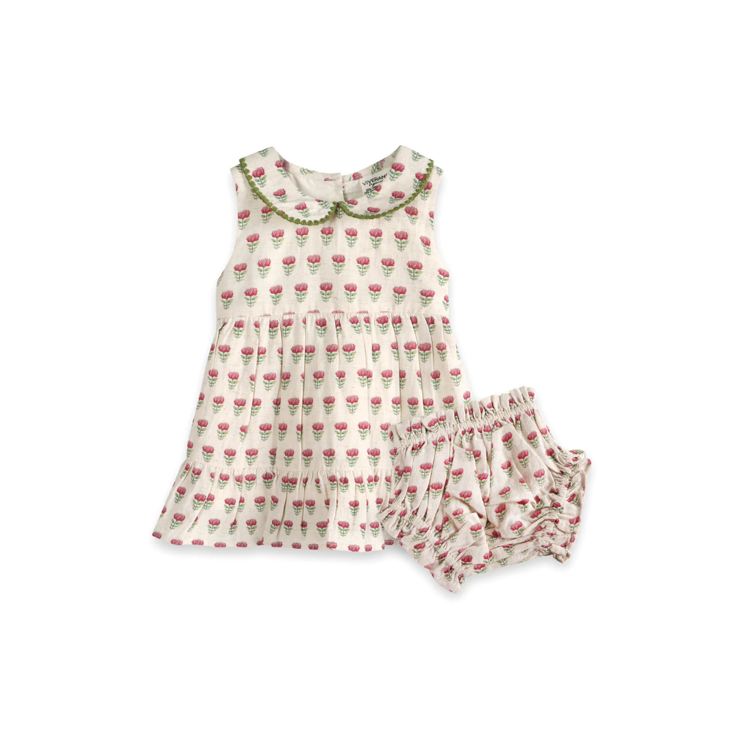 Mia Block Print Dress & Bloomer