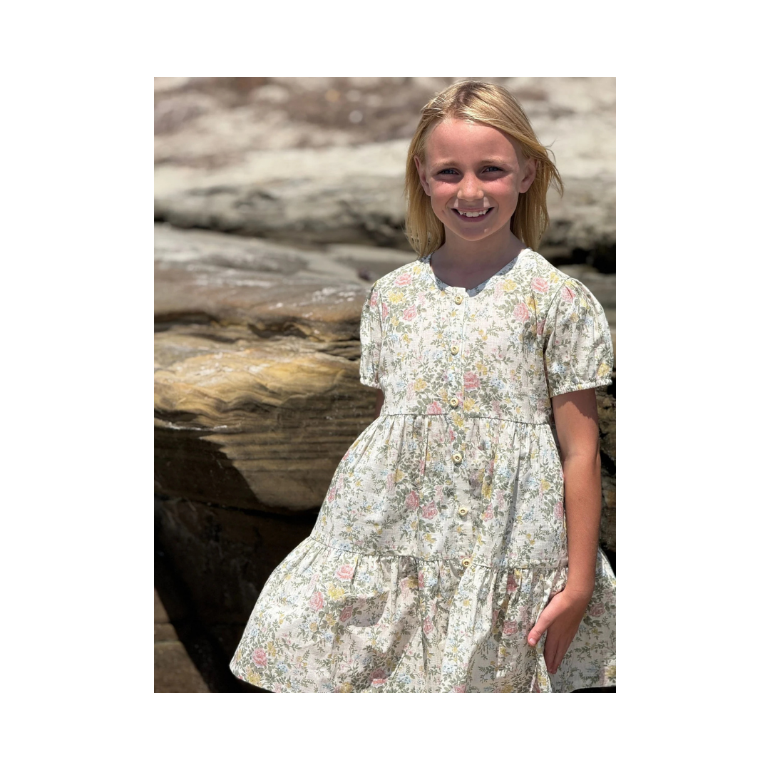 Cream Cottage Floral Blossom Dress