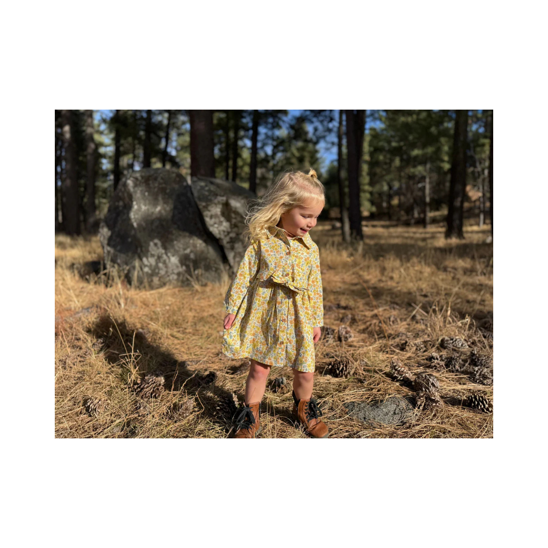 Amy Dress in Gold Meadow