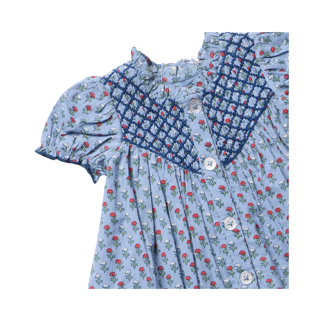 Lucia Blue Carnation Dress
