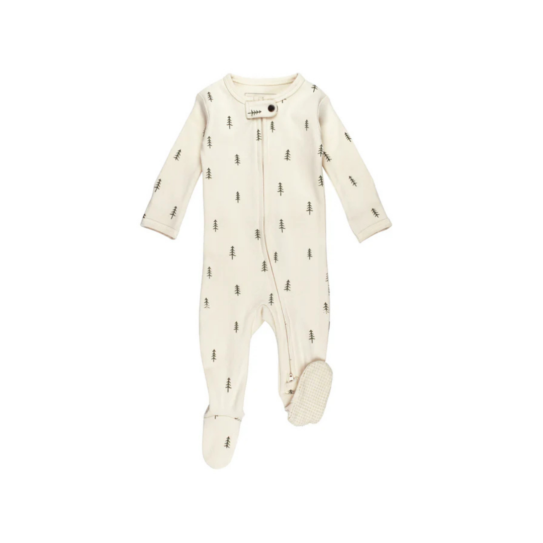 Buttercream Tree 2 Way Zipper Footie