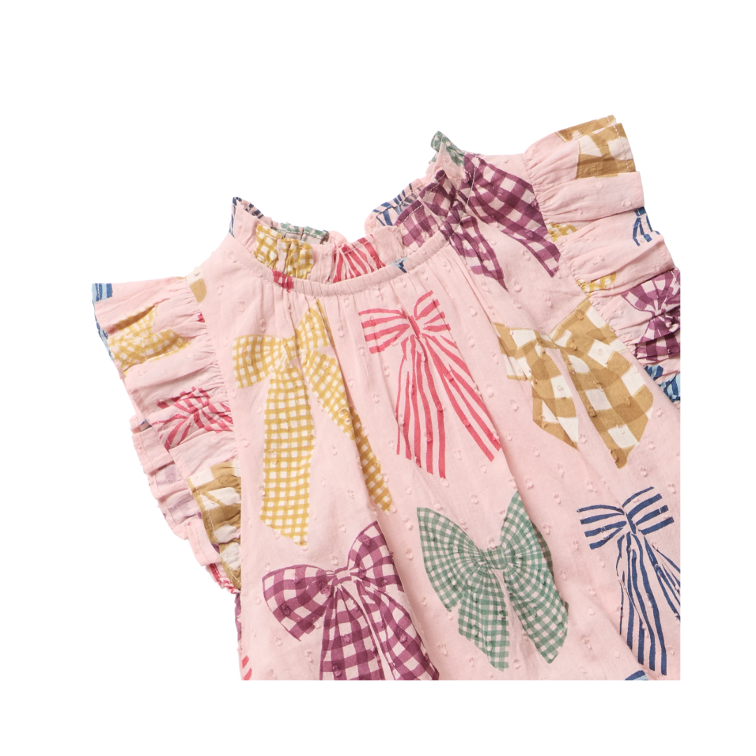 Harper Patterned Bow Dress