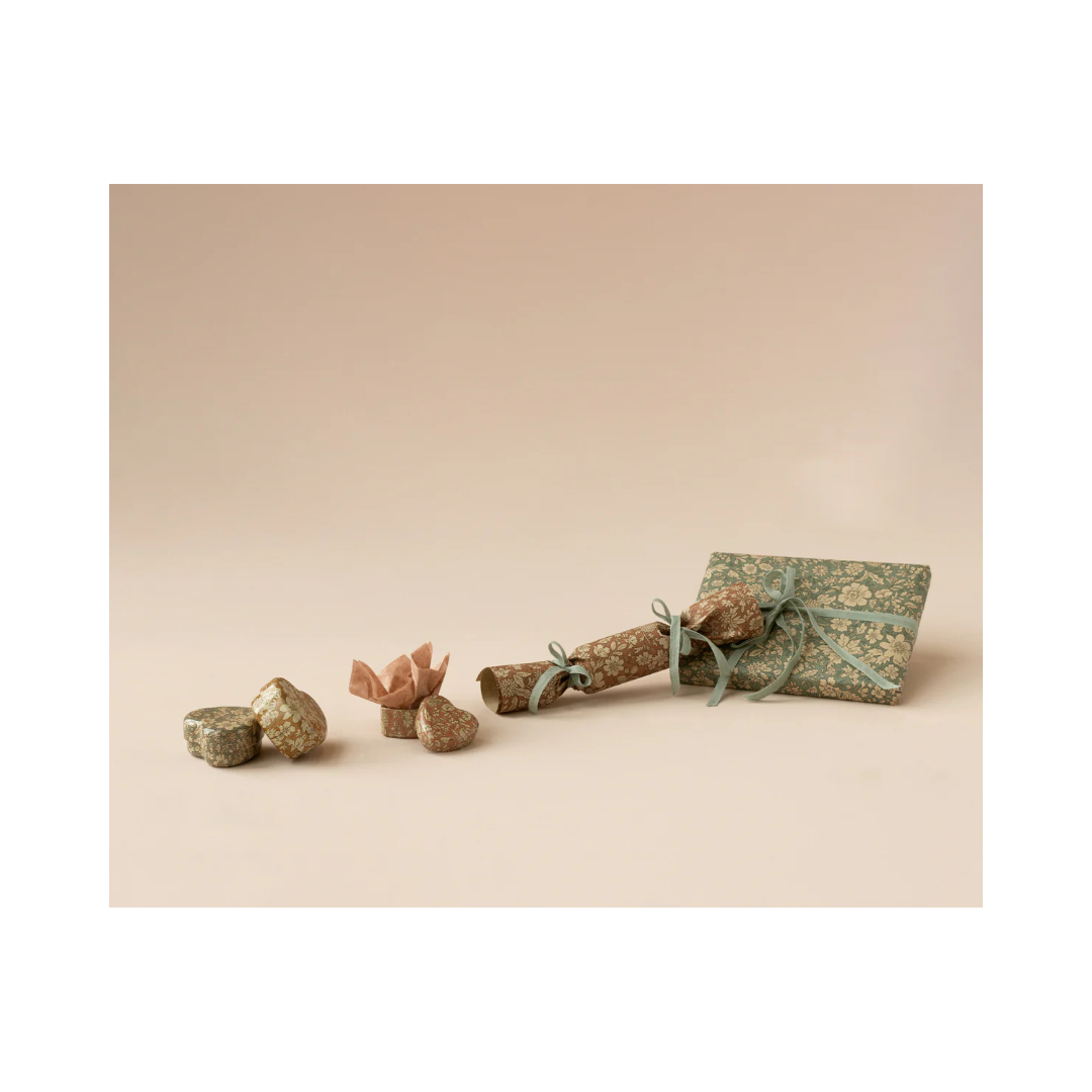Metal Heart Box, 2 pcs - Blue Blossom