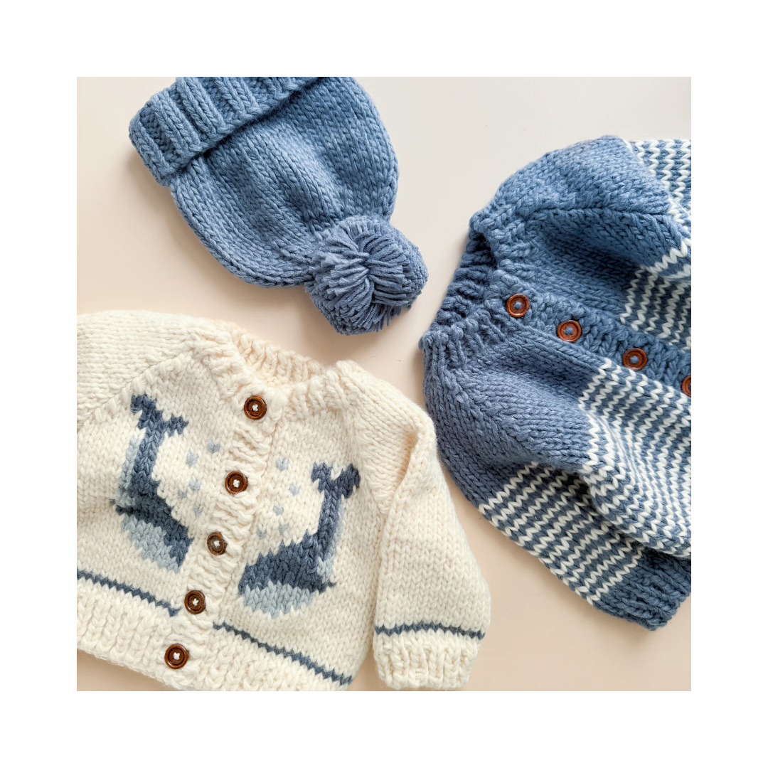 Blue Stripe Cardigan Sweater
