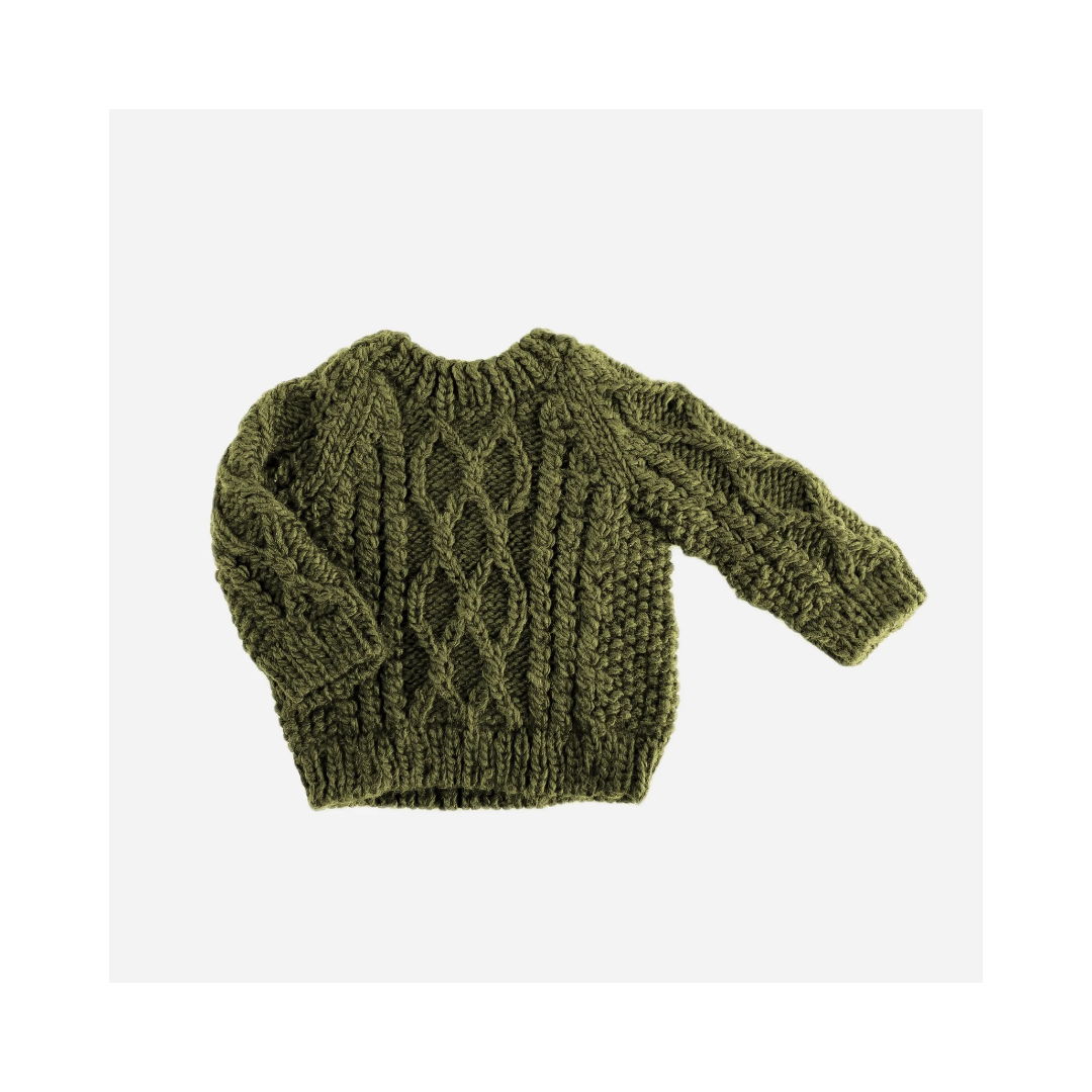 Fisherman Sweater Moss Pullover