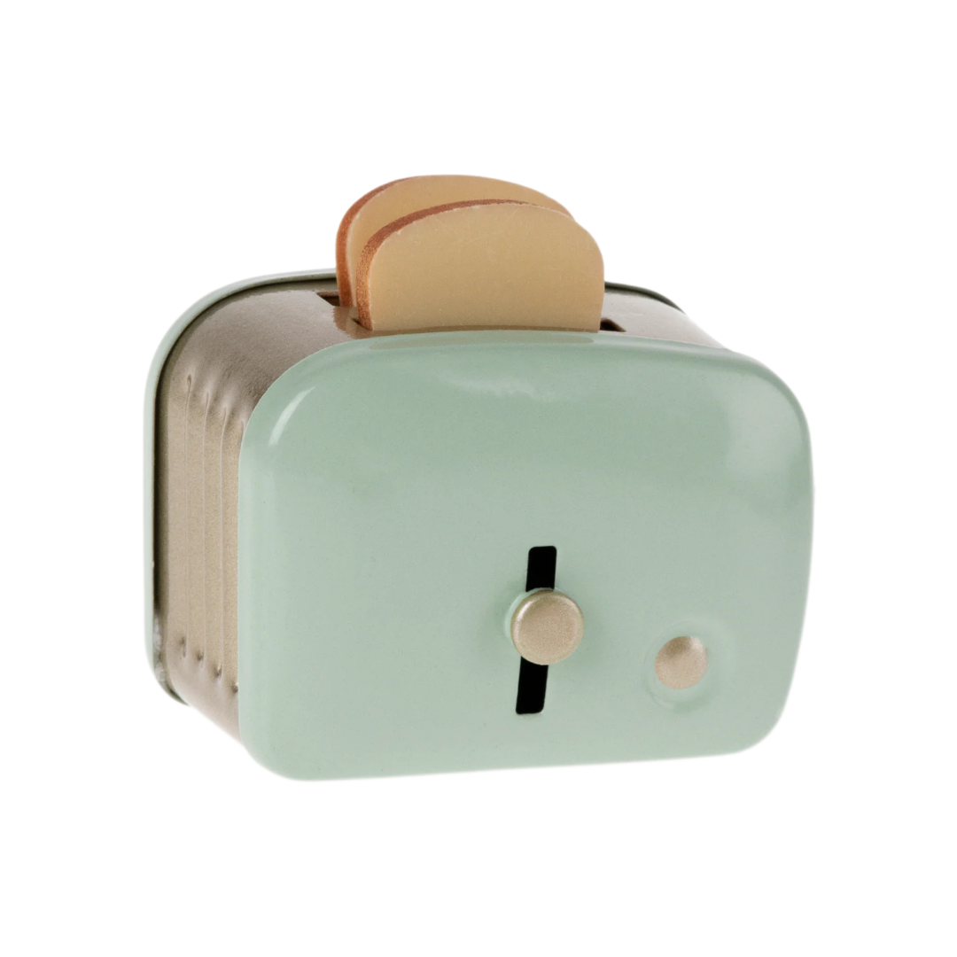 Miniature Toaster & Bread, Mint