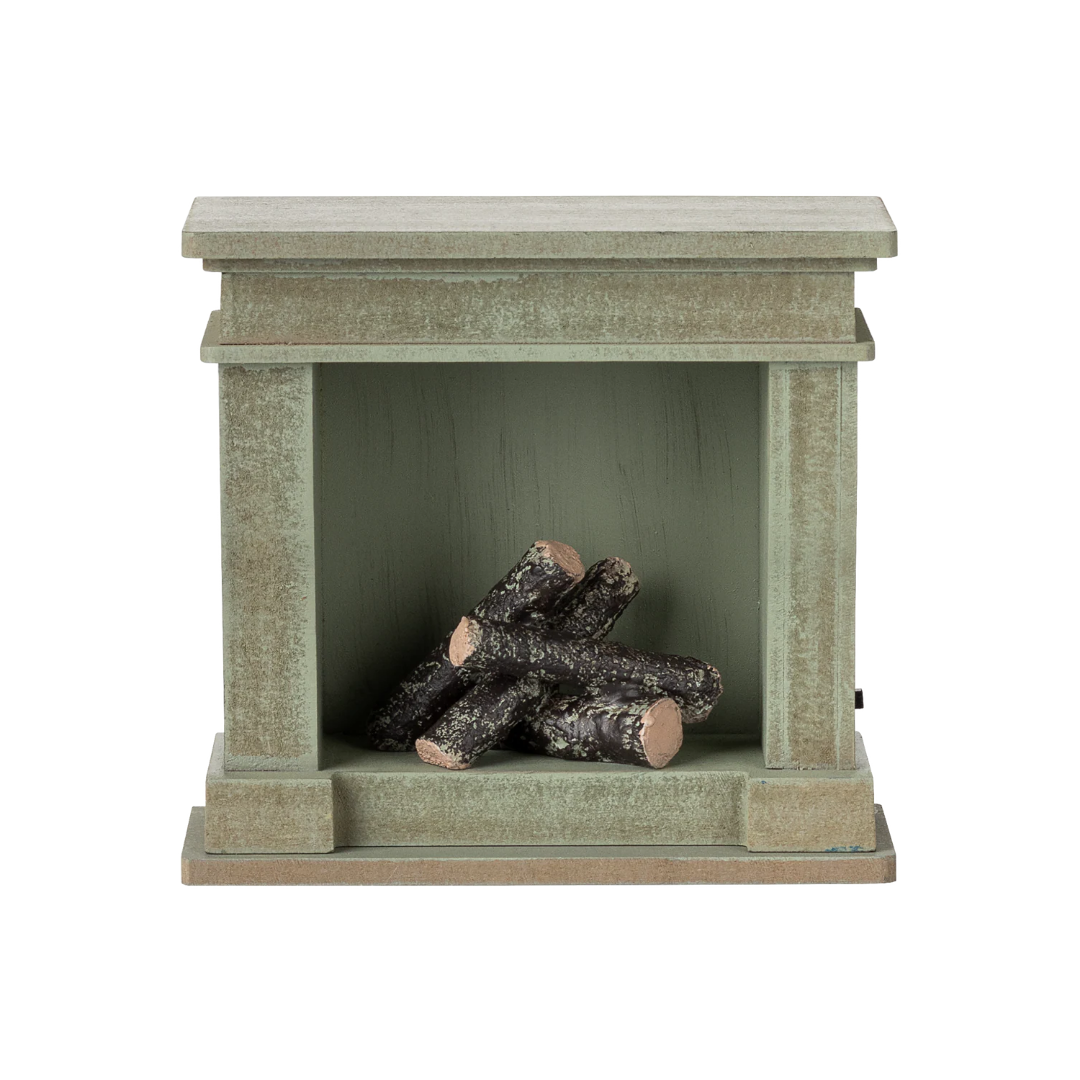 Fireplace, Miniature - Dusty green