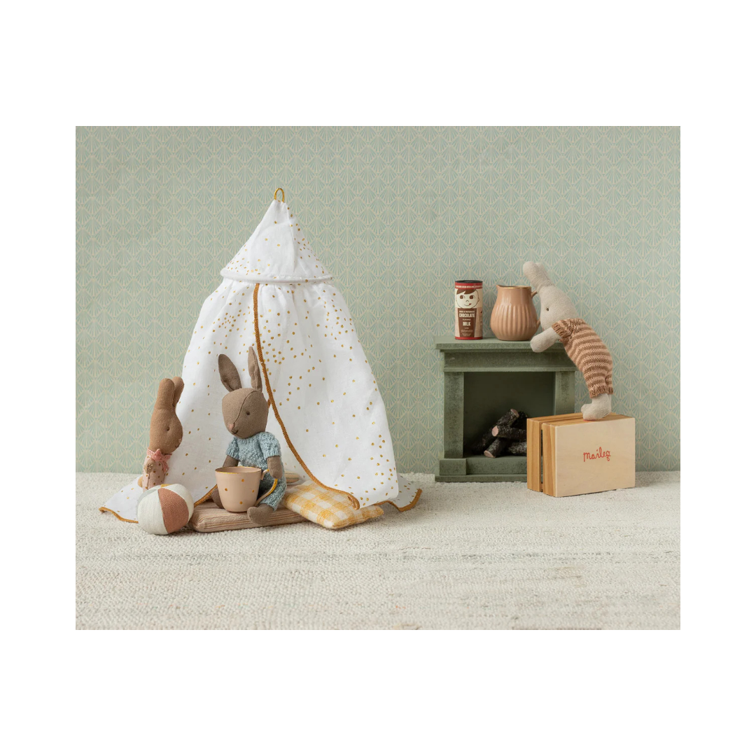 Fireplace, Miniature - Dusty green