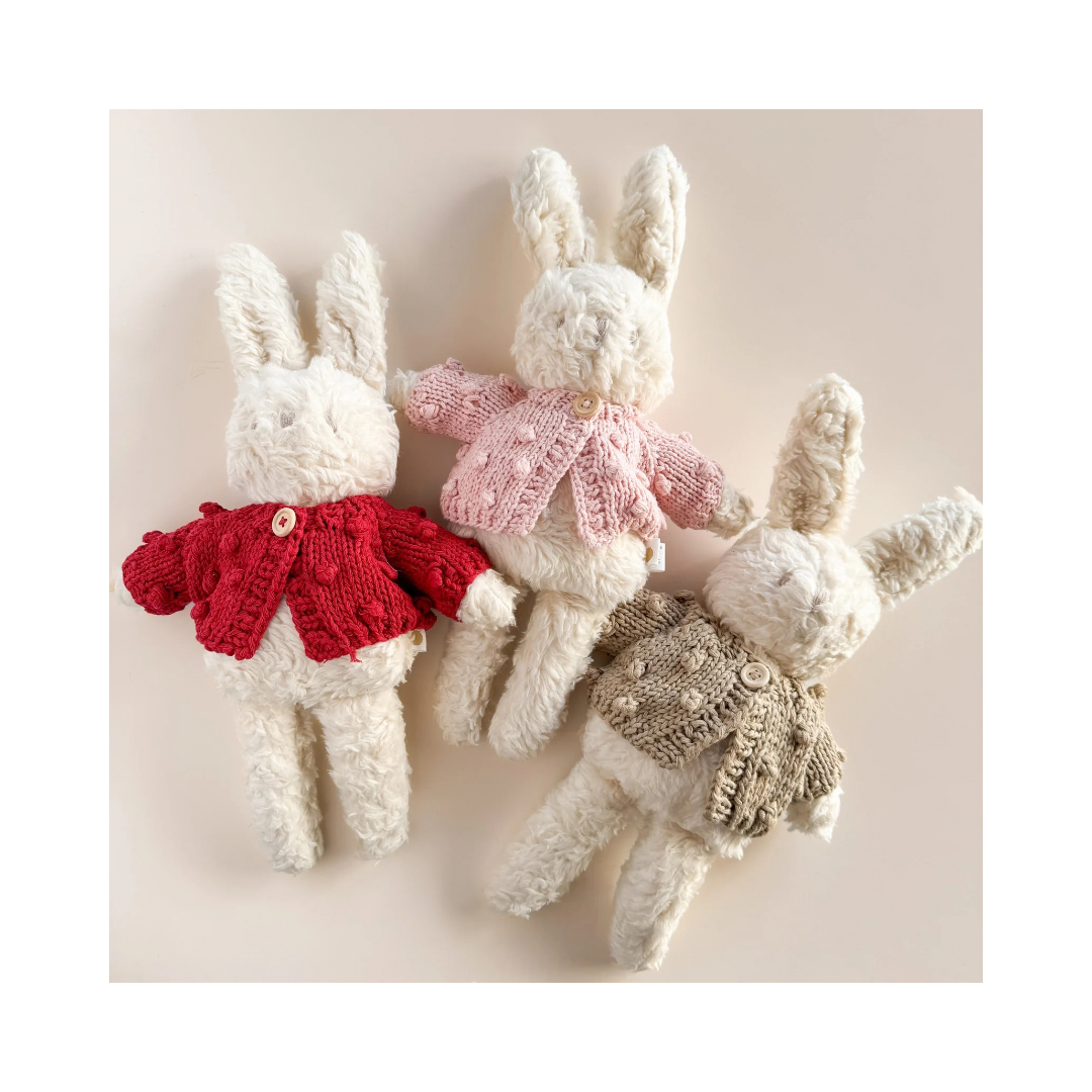 Popcorn Plush Toy Cotton Cardigan -Red