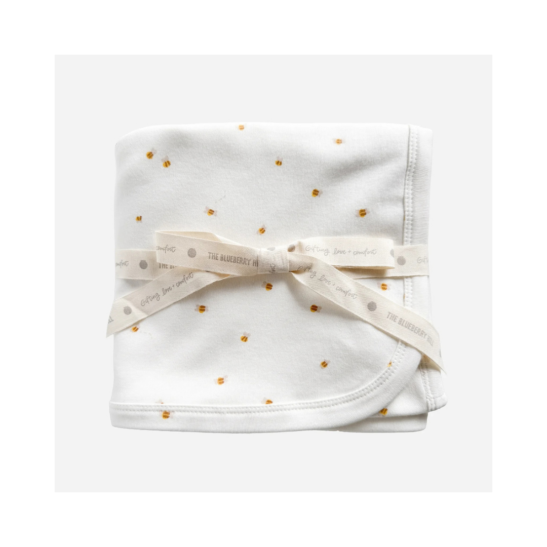 Knit Swaddle Blanket Bee Baby Organic Cotton