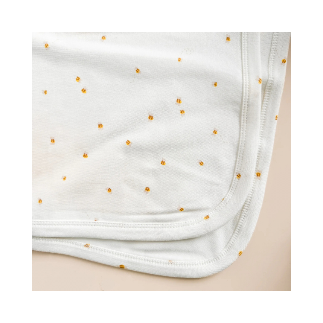 Knit Swaddle Blanket Bee Baby Organic Cotton