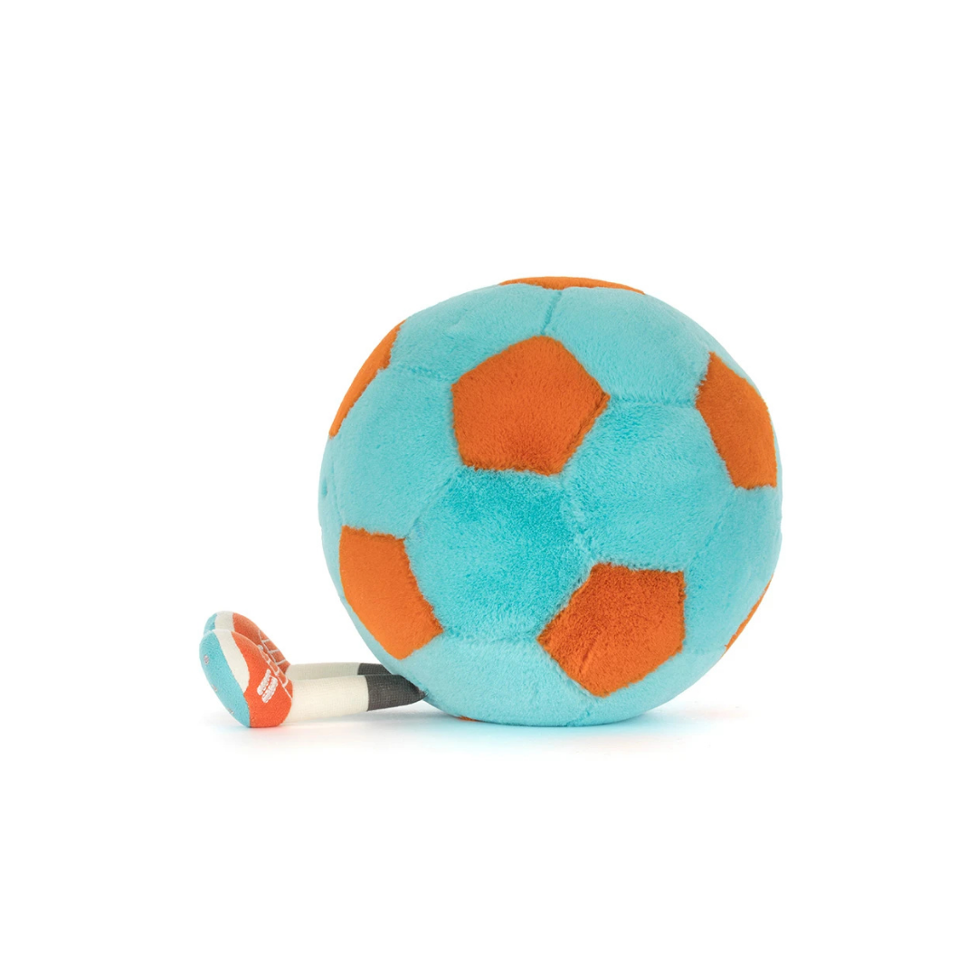 Amuseables Jellycat Blue/Orange Soccer Ball