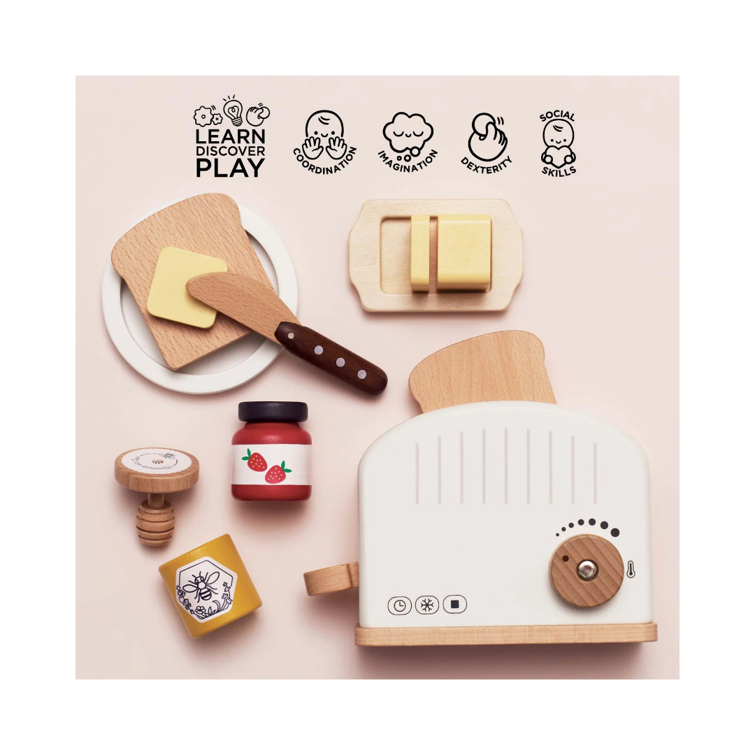 Wooden Toaster Set