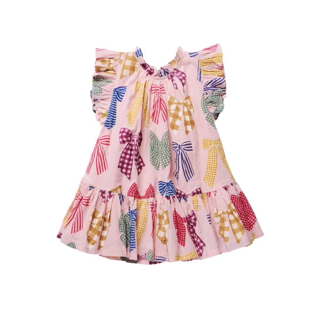 Harper Patterned Bow Dress