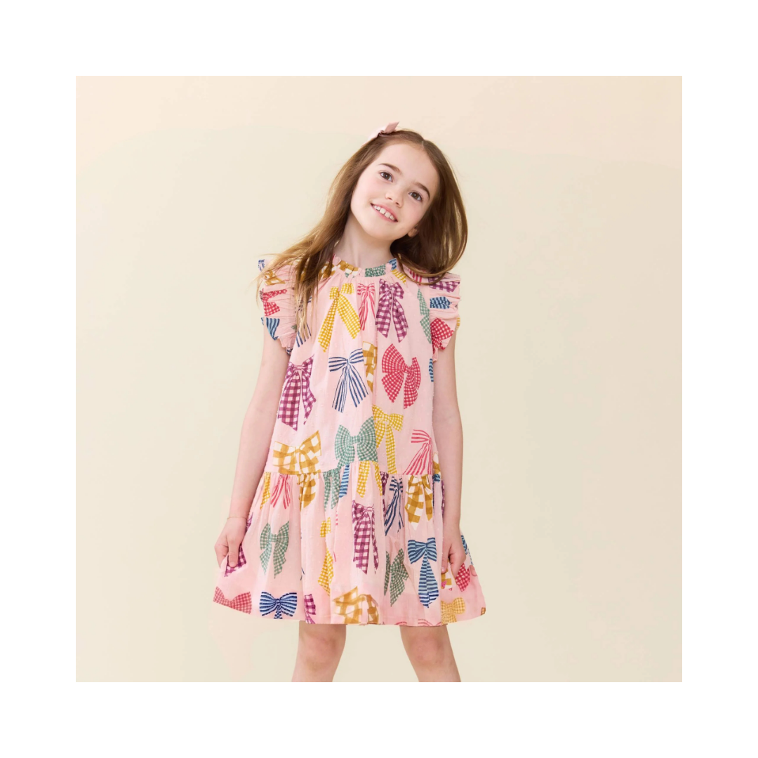 Harper Patterned Bow Dress