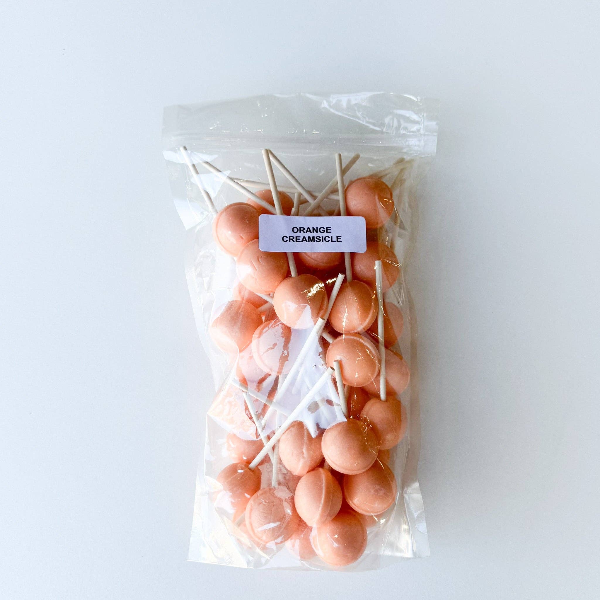 Large Lollies: Orange Creamsicle Lollipop Candy: 144 ct Bulk Case: Individually Wrapped