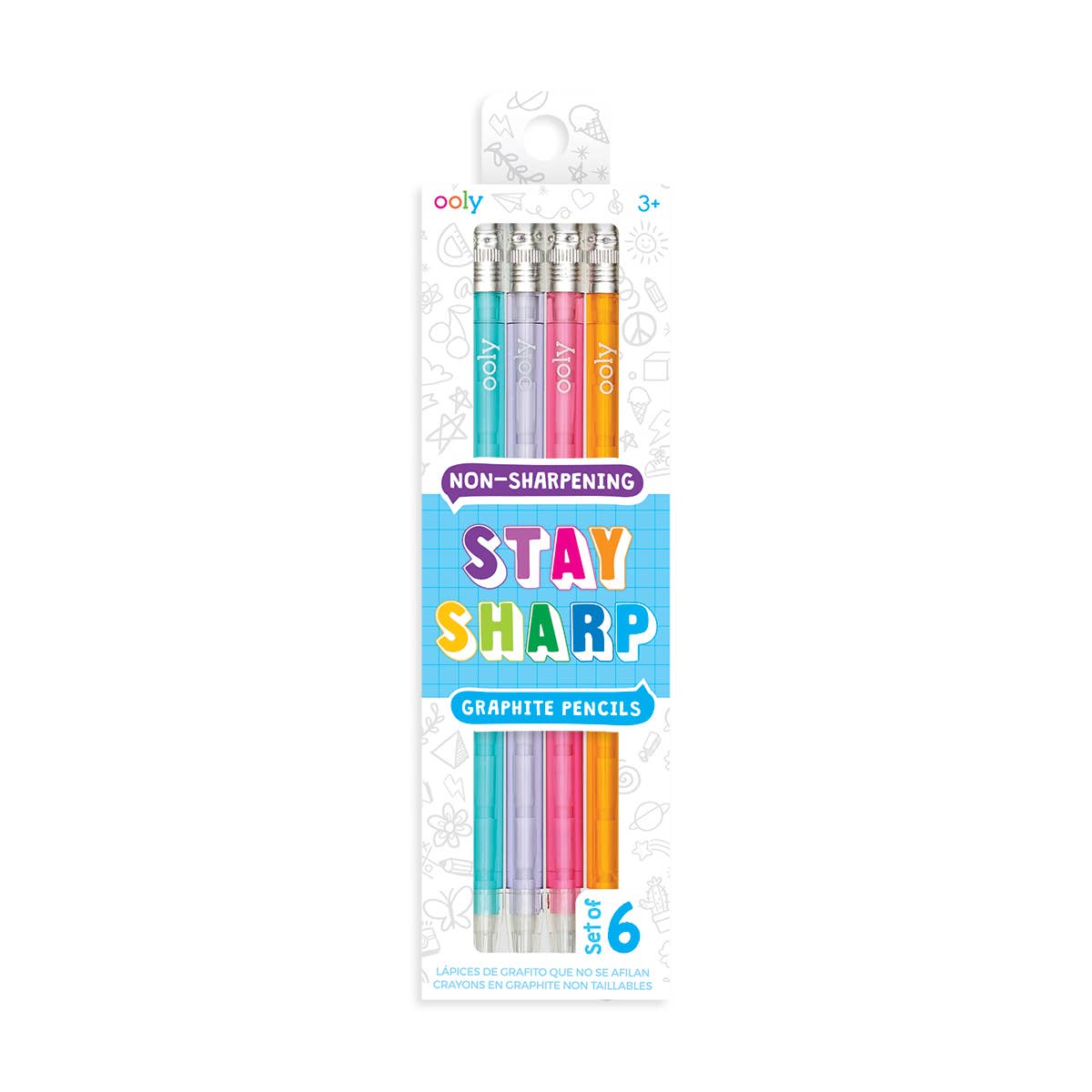 Stay Sharp: Non-Sharpening Graphite Pencils - Rainbow (Set o