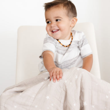 Starry Night Bamboo Rayon Muslin 4-Layer Quilt — gallery photo 2