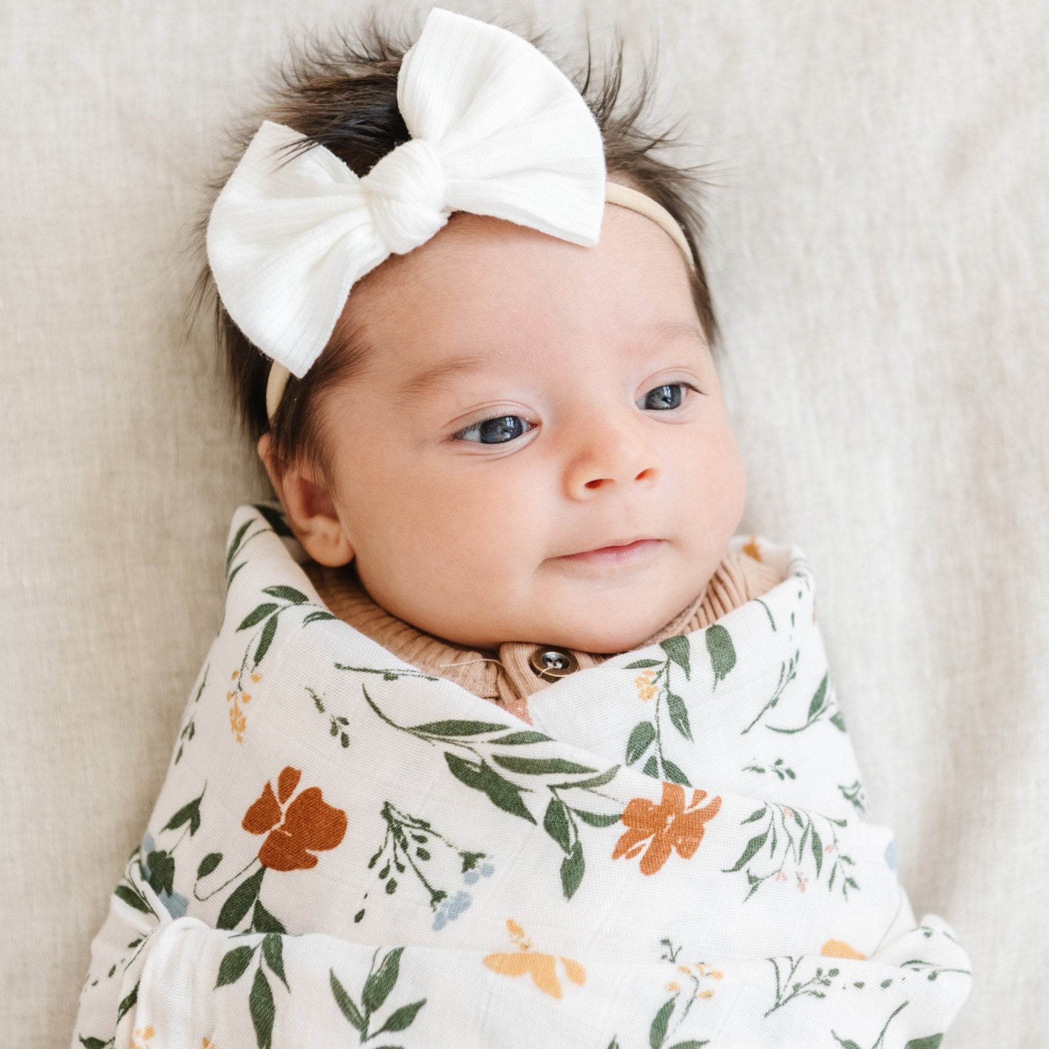 Bamboo Rayon Muslin Swaddles, Fleurs