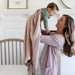 Camel Stripe Swaddle Blanket — gallery photo 3