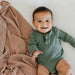 Camel Stripe Swaddle Blanket — gallery photo 4