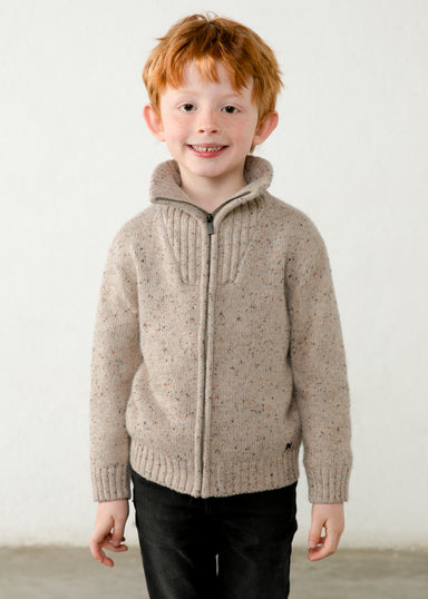 Topo Tweed Zip Up Sweater 4301