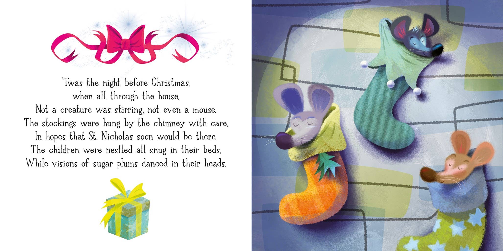'Twas the Night Before Christmas board book : Usborne