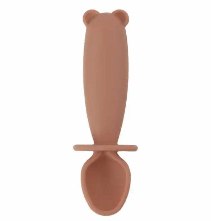 LIMITED STOCK!!! SILI SPOON & FORK TEETHER SET: Baby Blue