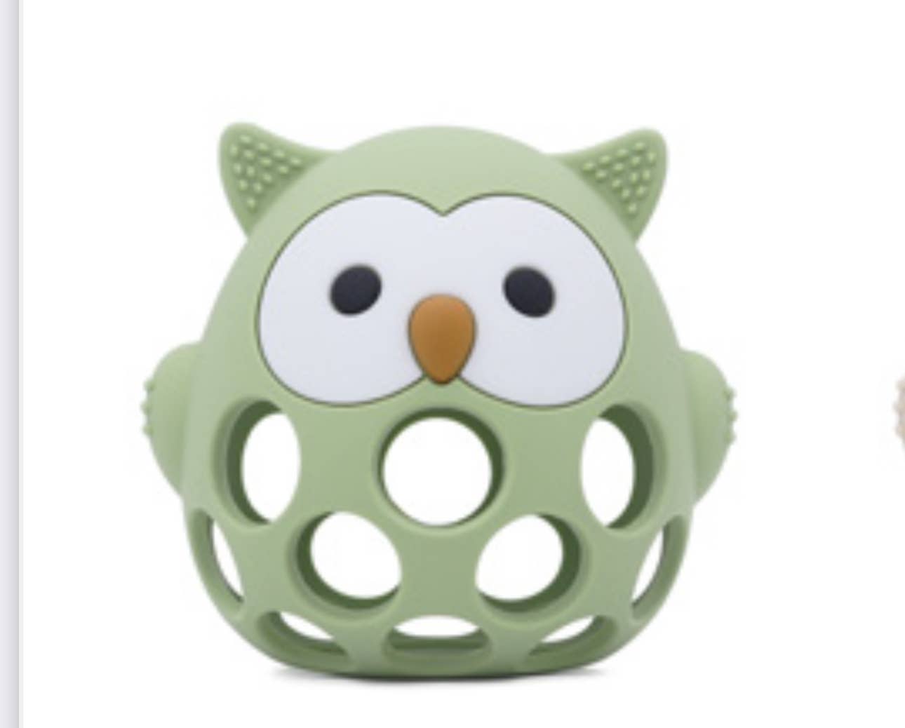 Silicone 3D Owl Teether Silicone: Fawn
