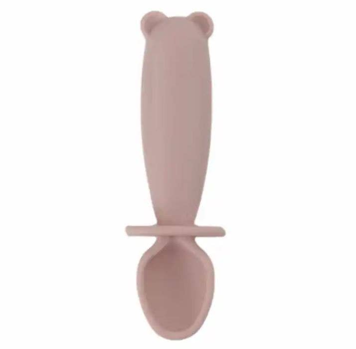 LIMITED STOCK!!! SILI SPOON & FORK TEETHER SET: Baby Blue