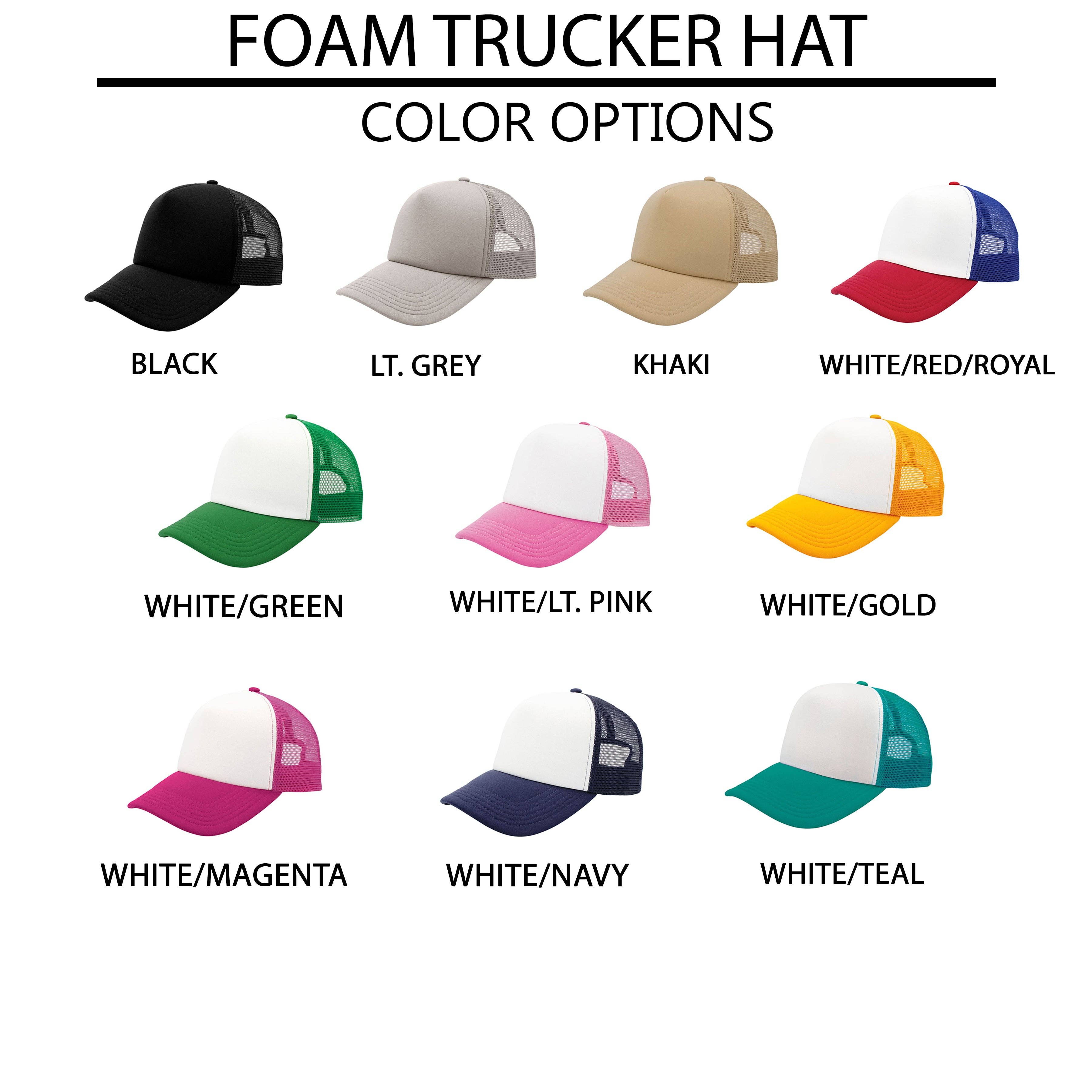 USA Lightning Bolt | Foam Trucker Hat: White/Navy / Multi Color Ink