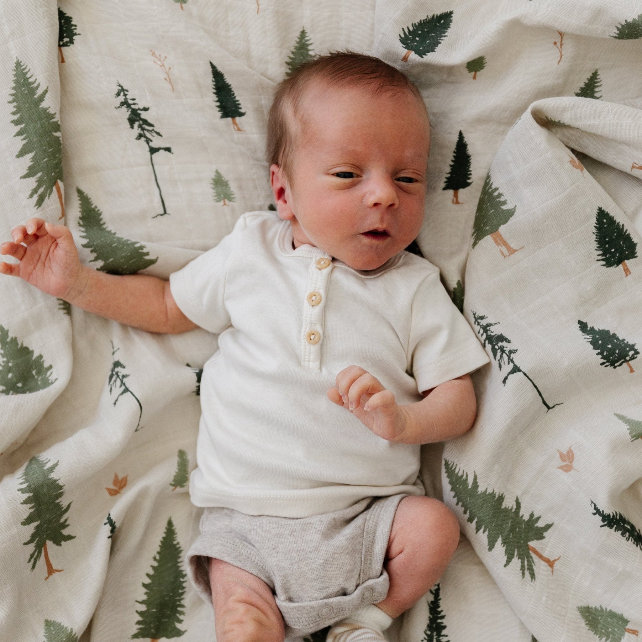 Swaddle Set Pine Cotton — gallery photo 5