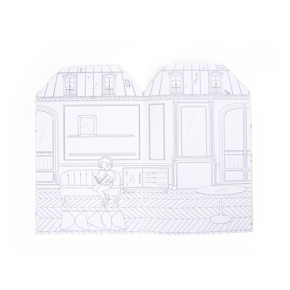 Box of 6 Coloring Books (20p.) + 145 Stickers
