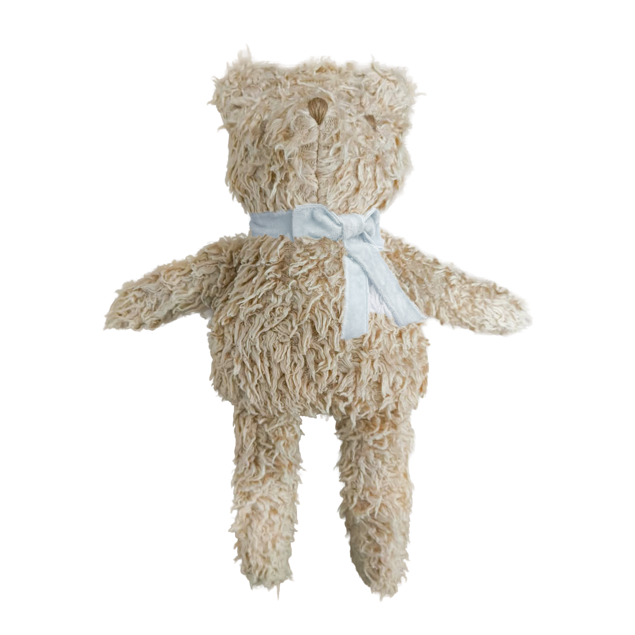 Plush Bear Toy Blue Velvet Bow Teddy Baby Shower Kid Gift: Light Blue