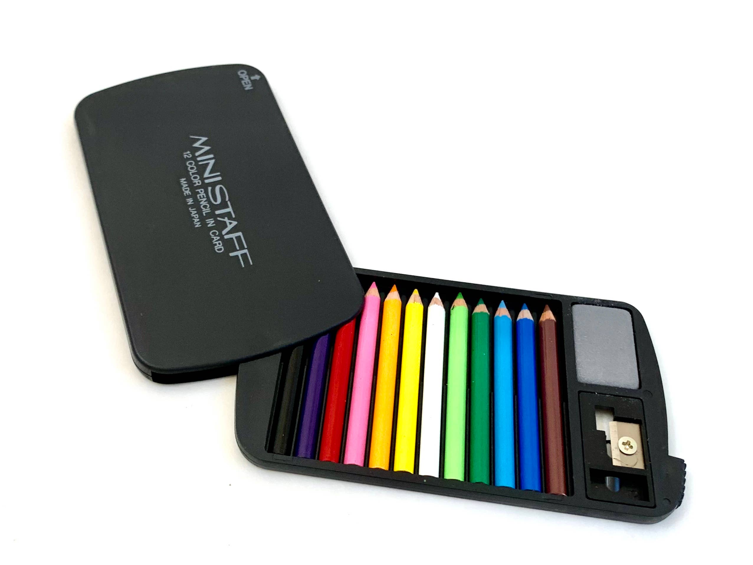 22132 12 Mini Pencils in Black  Card Case-1