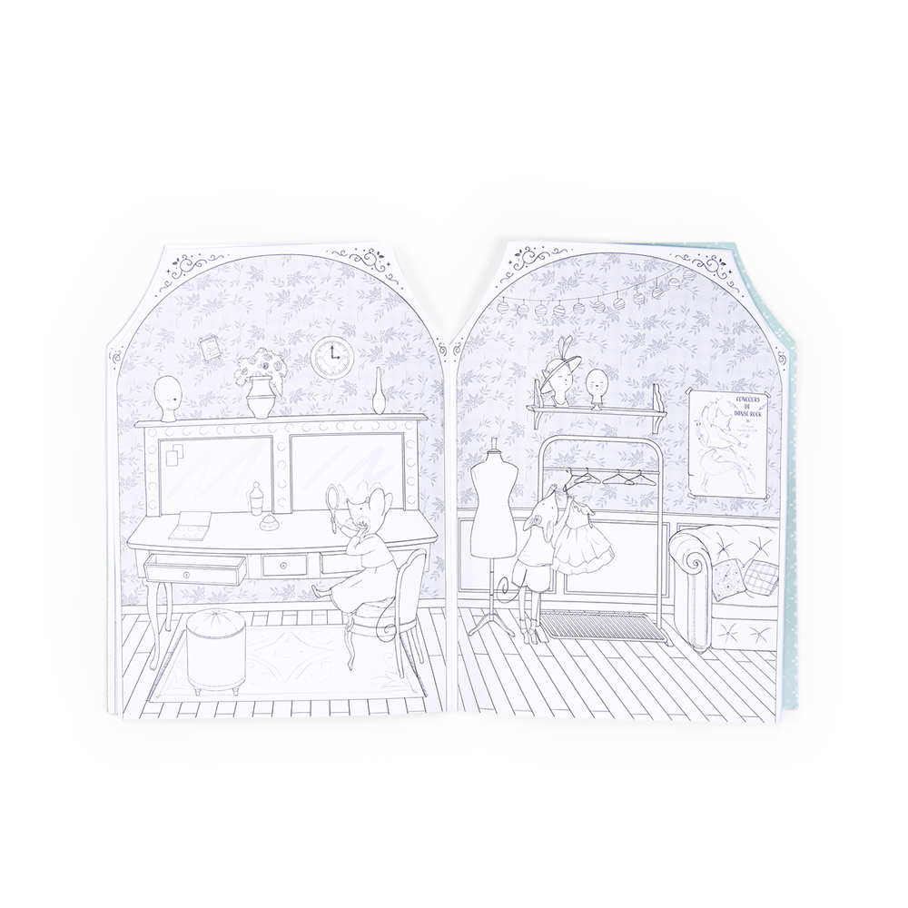 Box of 6 Coloring Books (20p.) + 170  Stickers