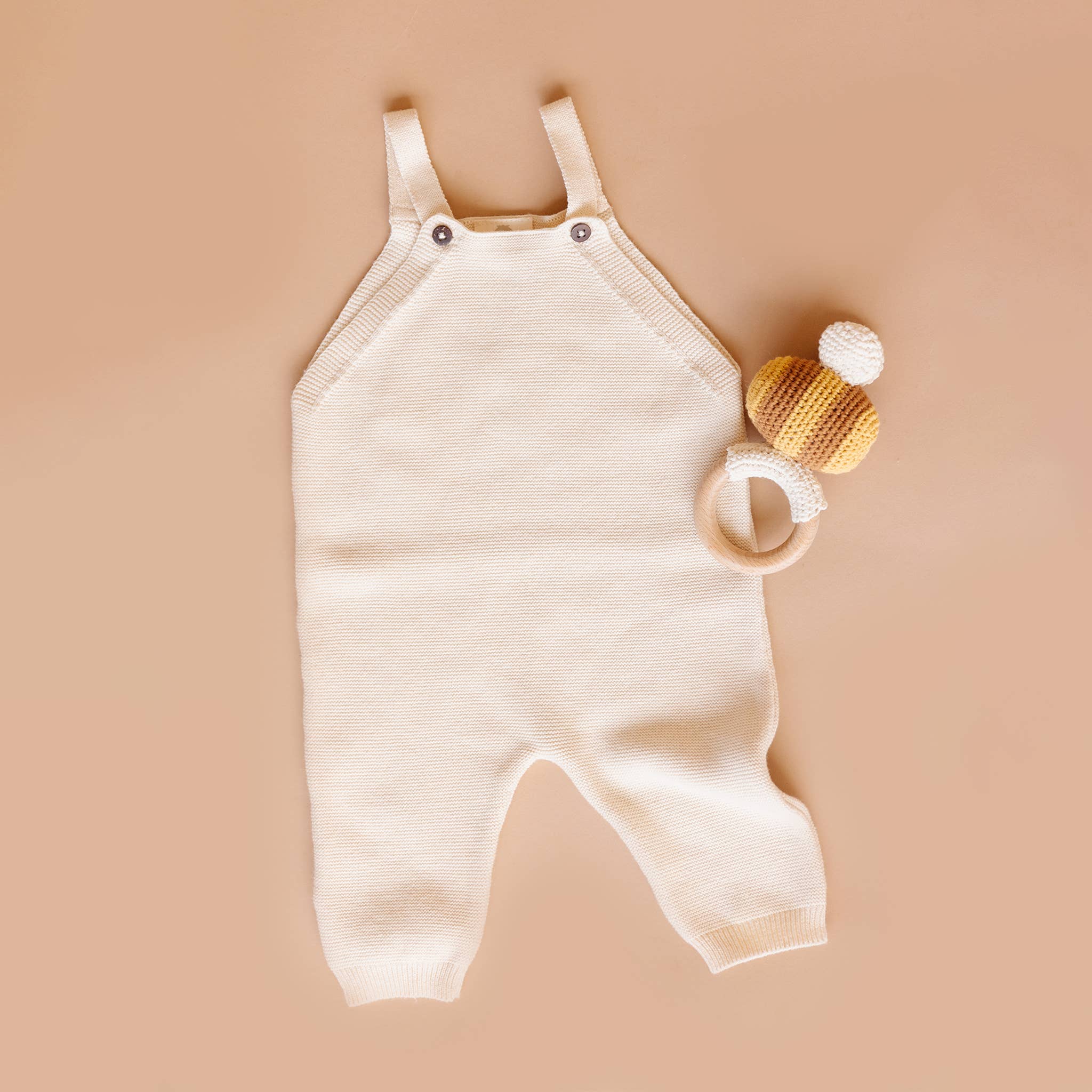 Cotton Crochet Rattle Teether Bee Spring Summer Baby Toy