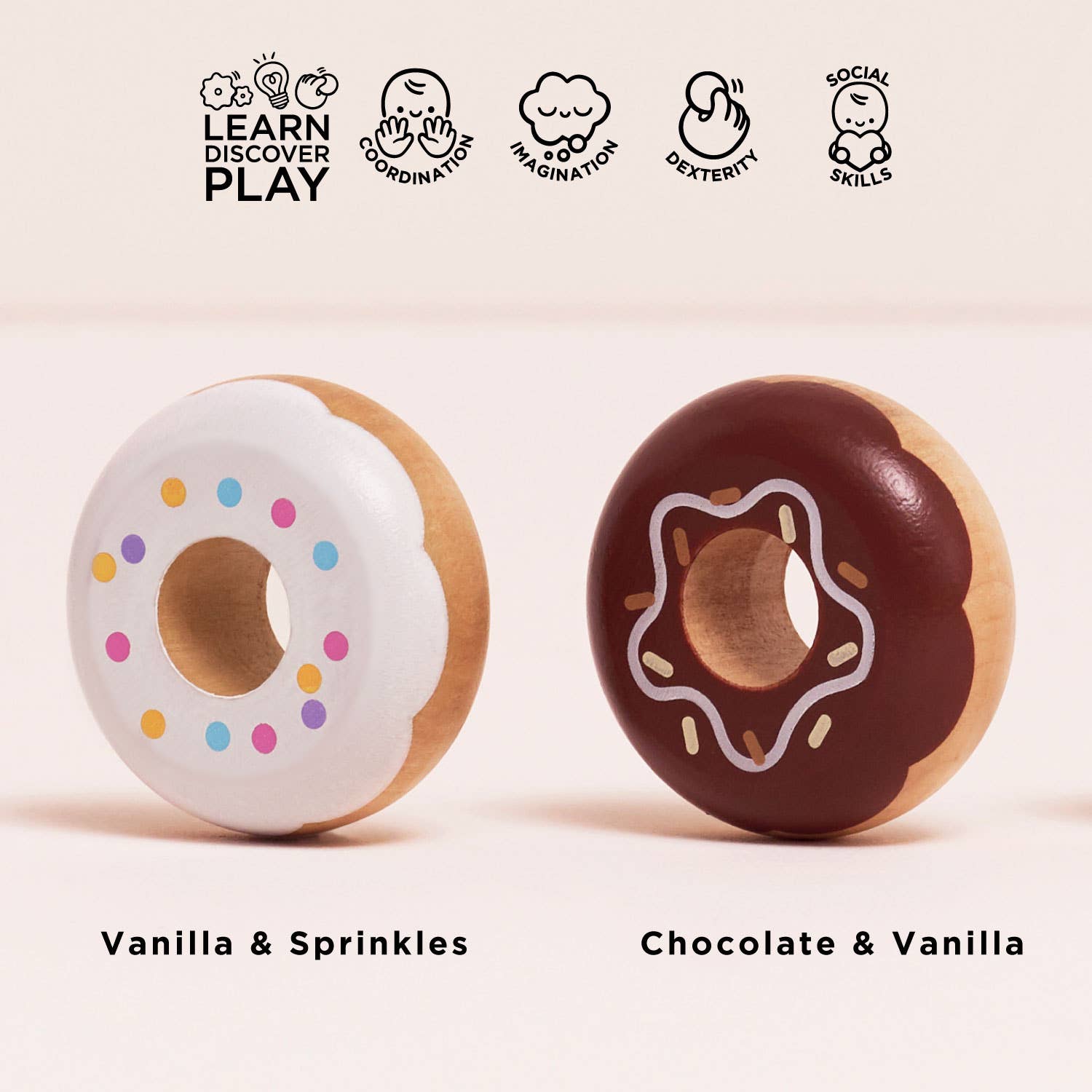 Wooden Donut Play Food Set
