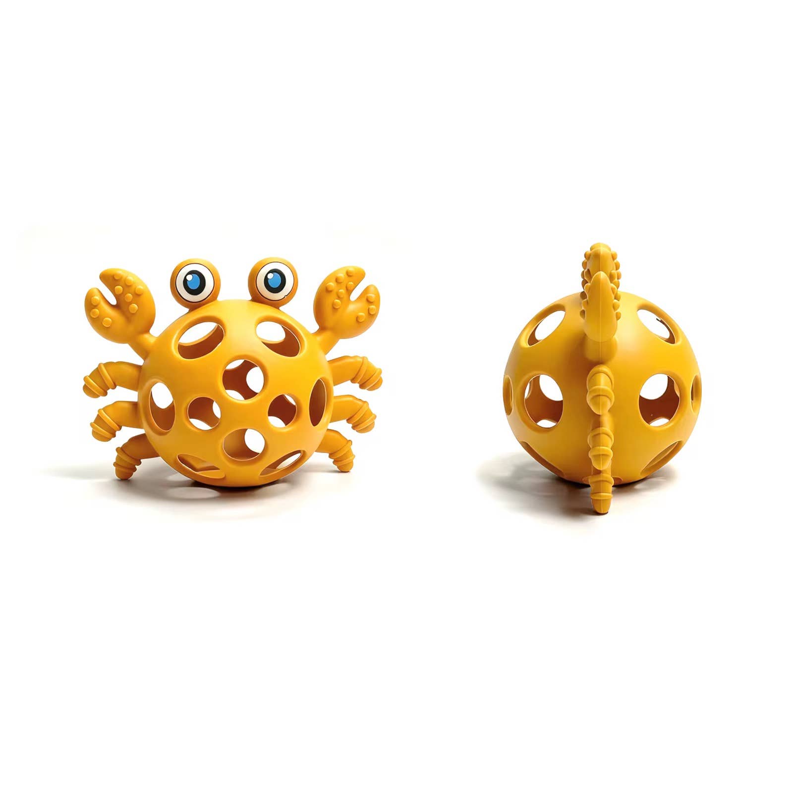 Silicone 3D Funny Crab Teether: Teal