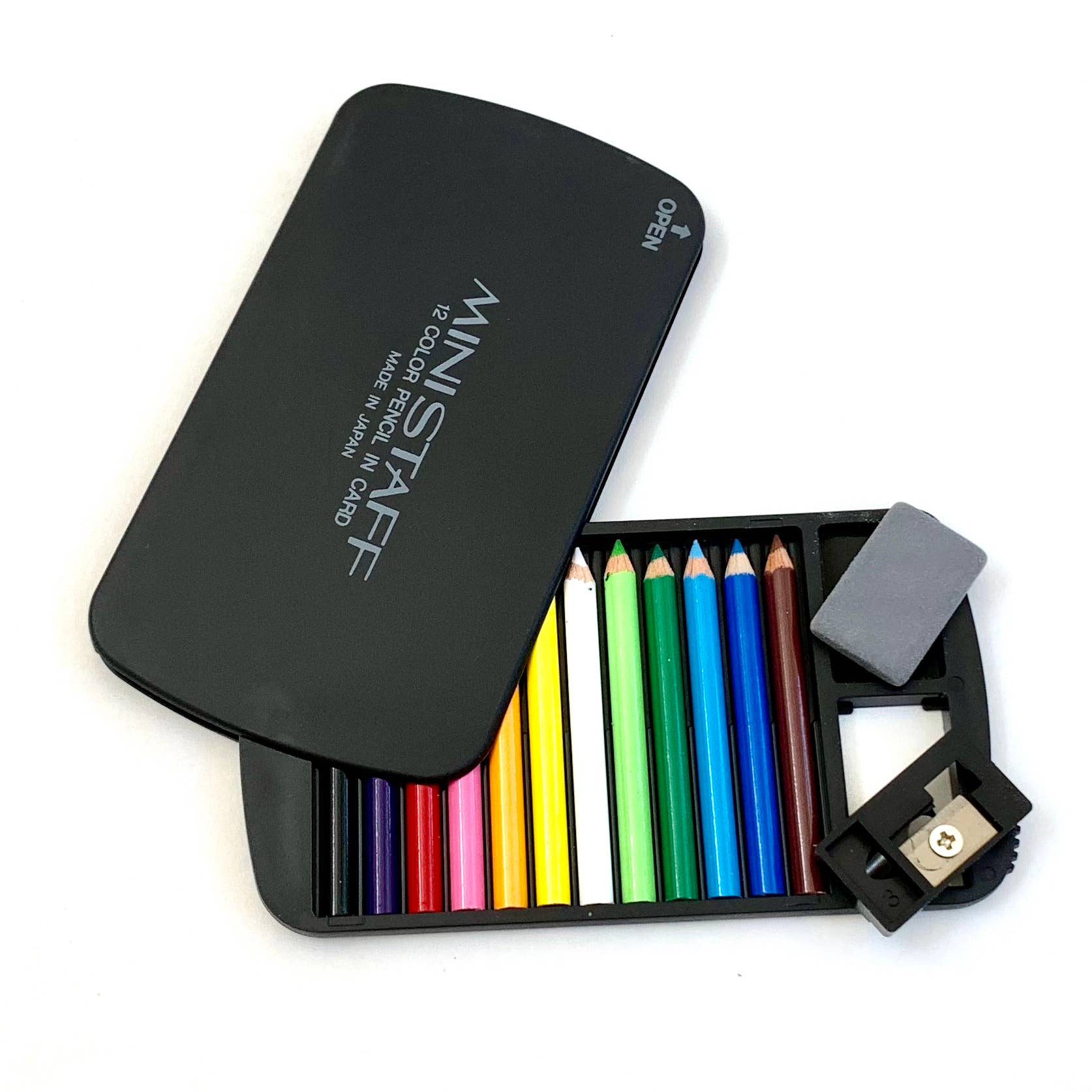22132 12 Mini Pencils in Black  Card Case-1