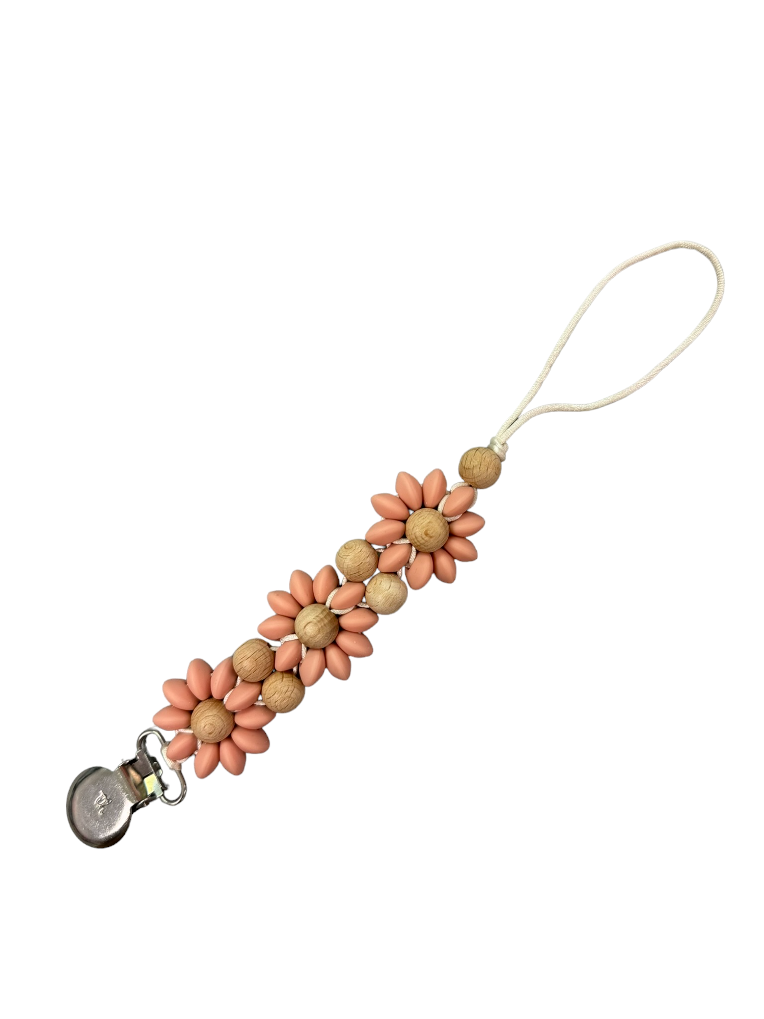 Olivia Paci/Toy Clip Beech Wood & Silicone: Misty Rose