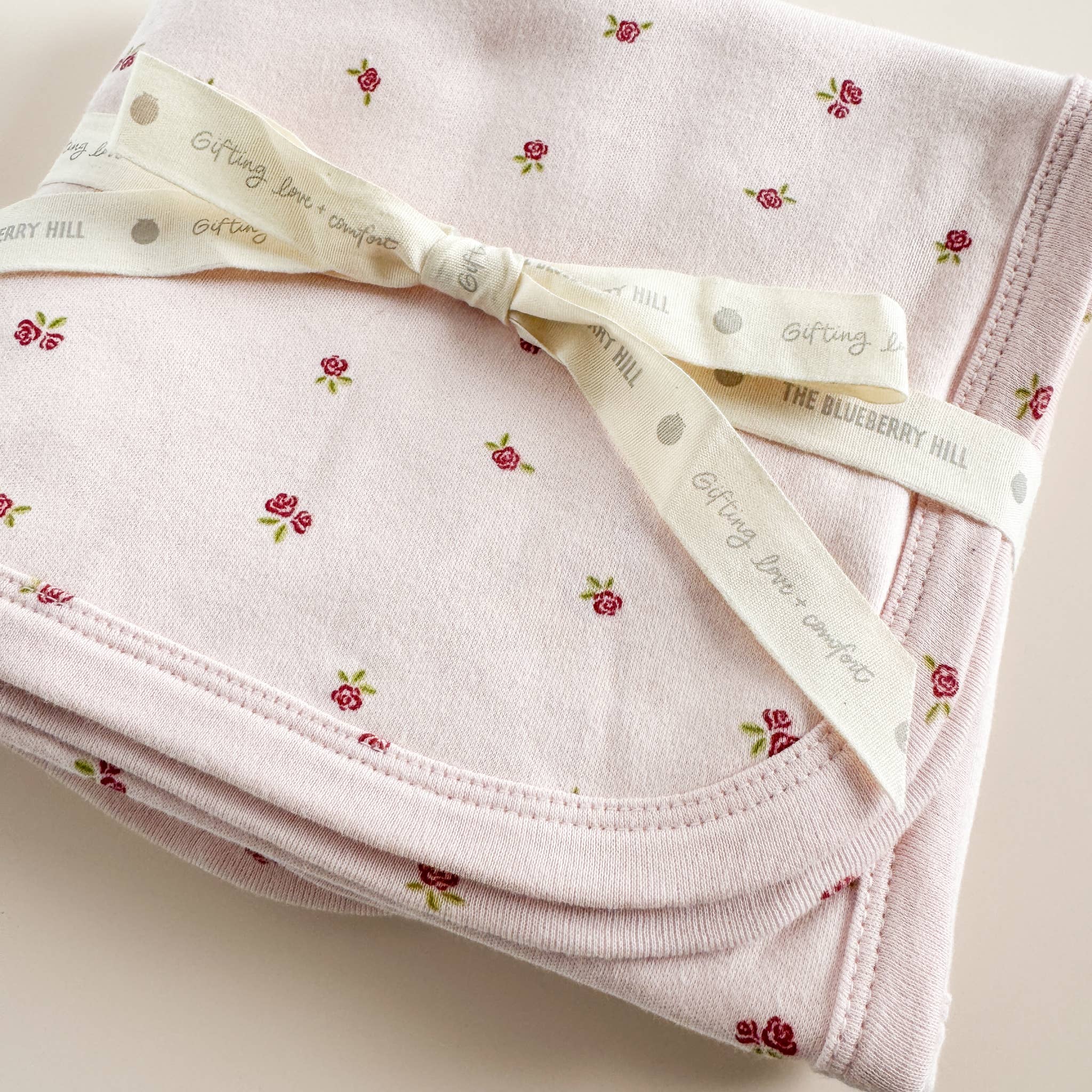 Layette Set Strawberry Pink Rose Newborn Baby Shower Gift: Pink / 0-3m