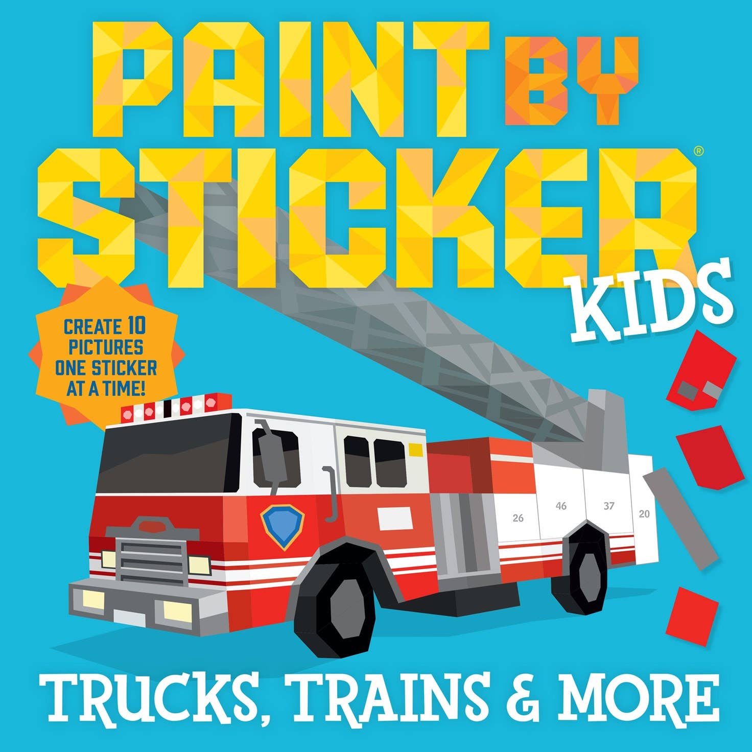 Paint by Sticker Kids: Trucks, Trains & More: Trade Paperback