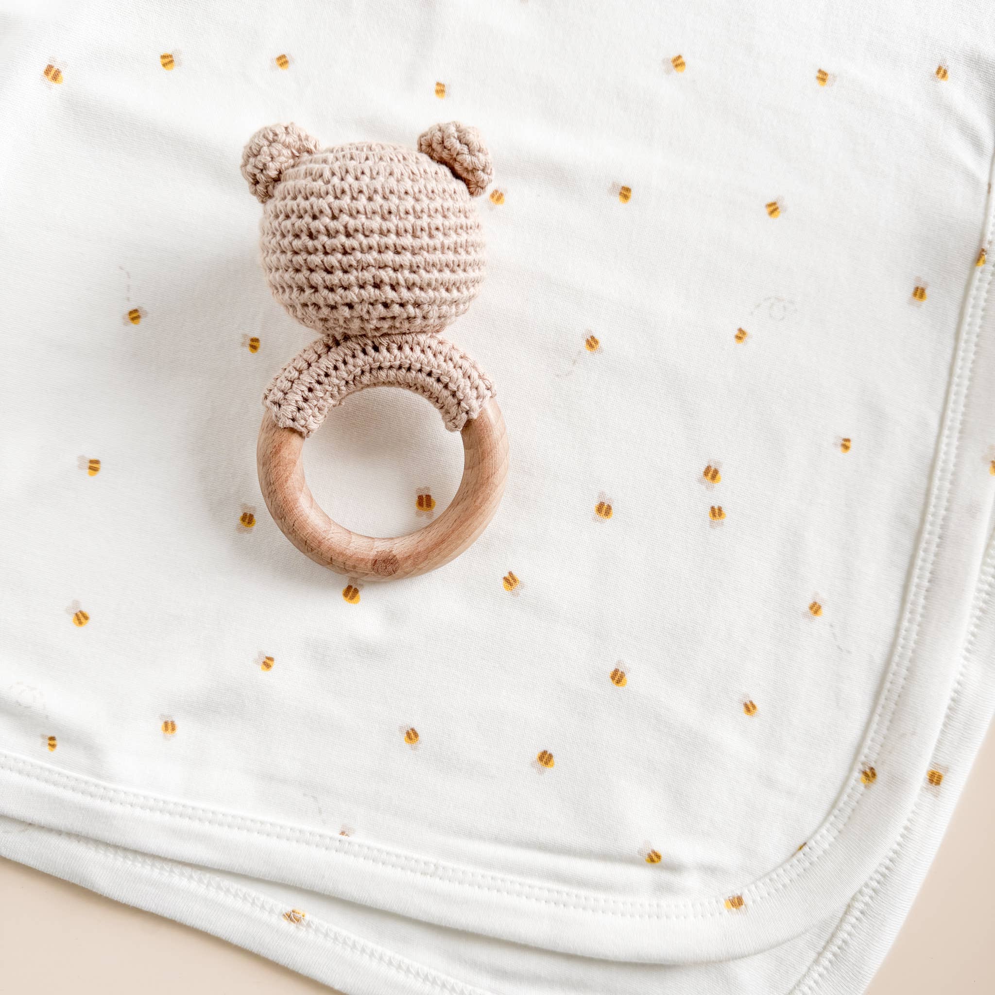 Layette Swaddle Blanket Bee Baby Organic Cotton Newborn Gift