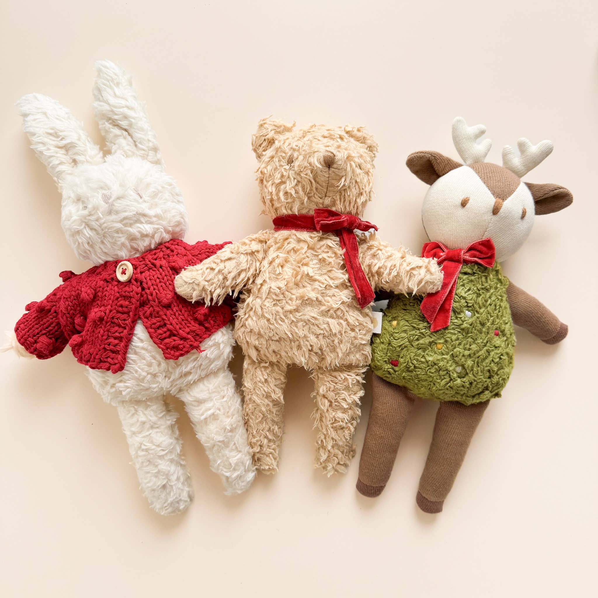 Plush Toy Popcorn Cotton Cardigan Stuffed Animal Dress Up: Red